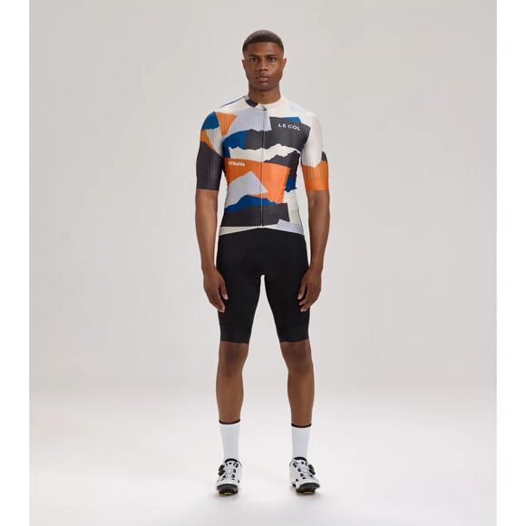 ウェア LE COL STRVA 8848 Jersey Le Col Womens Le Col X Strava 8848 Jersey 2022 (Black/Orange